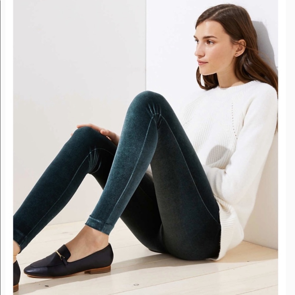 NWT Loft velvet leggings